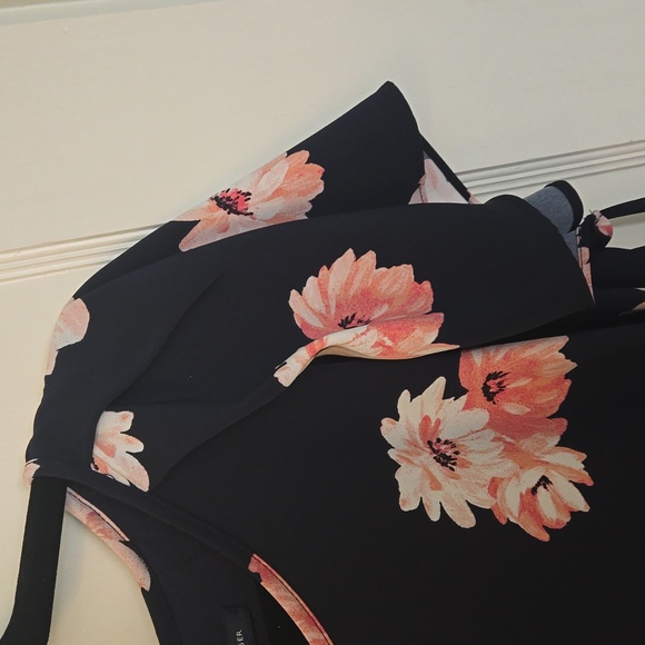 Tommy Hilfiger long blue dress with pink floral, size 12 - Picture 2 of 5